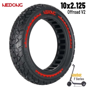 Rueda maciza ROJO offroad 10x2.125-6.5 42.5mm  [Nedong]