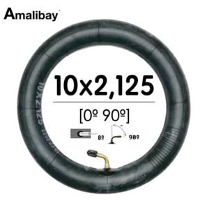 Cámara de aire reforzada 10x2.125 (válvula 0º 90º) - Premium [Amalibay]