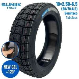 Neumático con gel antipinchazo 10x2.5-6.5  Semitaco [Suniik]