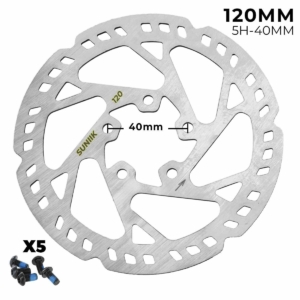Disco de freno 120mm para Xiaomi M365 / 1S / Lite. MI3  - Dentado (5H -40MM) [Suniik]