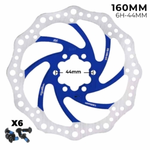 Disco de freno 160mm azul - Dentado (6H -44MM)