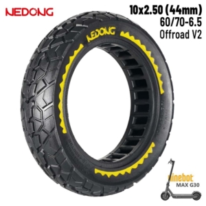 Rueda maciza amarilla 10x2.5-6.5 - Offroad (44MM) [Nedong]
