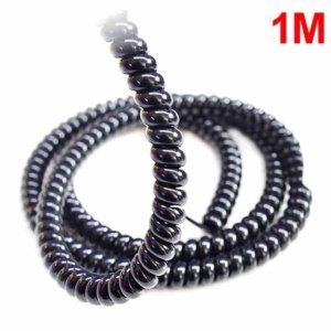 Cubre cable negro (brillante) - 1 metro