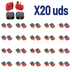 Conectores T-PLUG Amass con protector (20 pares - 20 machos y 20 hembras)