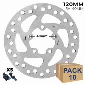 Disco de freno 120mm para Xiaomi M365 / 1S / Lite. MI3  - Dentado (5H -40MM) [Suniik] - 10 unidades