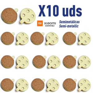 Pastillas de freno de semimetálicas para Xiaomi PRO. PRO2. 1S. Essential [Suniik]  (Pack 10 unidades)