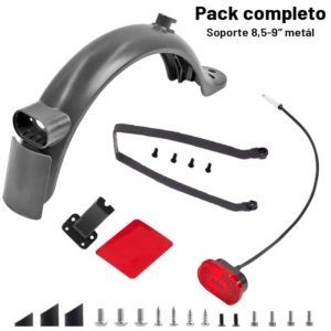 Pack completo guardabarros trasero para Xiaomi (Soporte metal para 8.5 y 9 pulgadas)